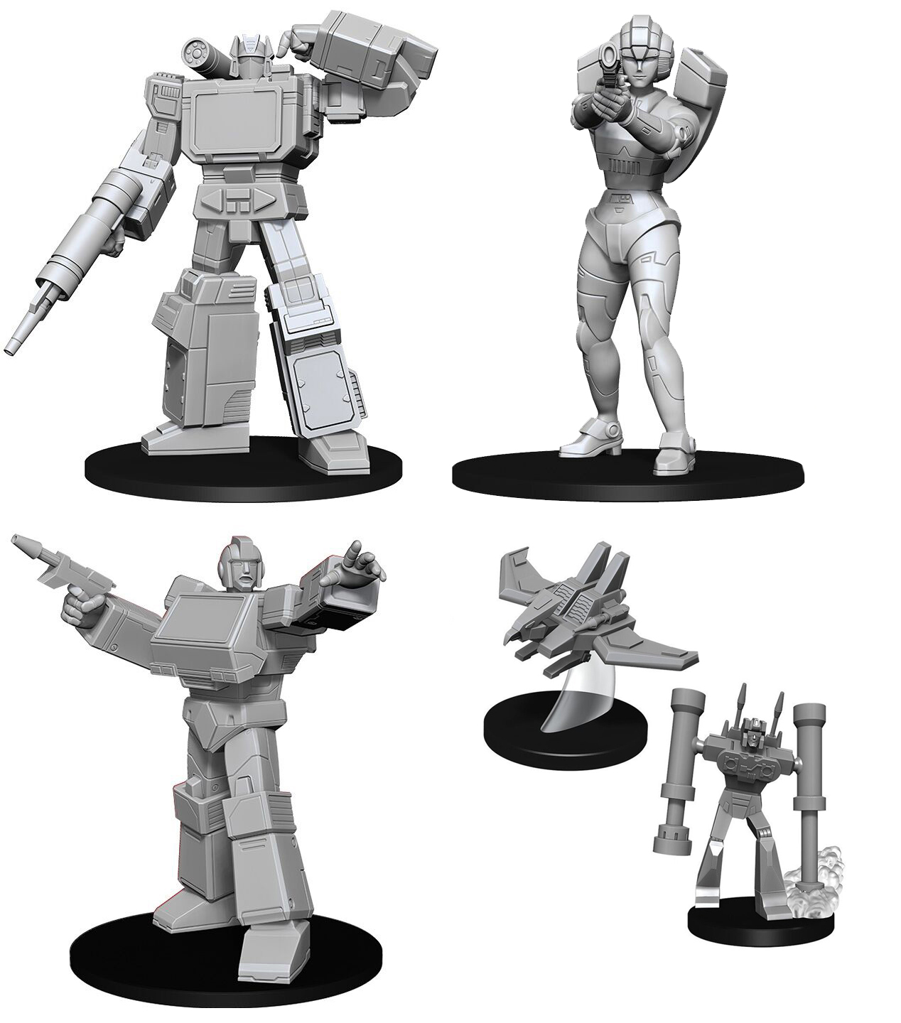 Transformers Unpainted Mini Set WAVE 2